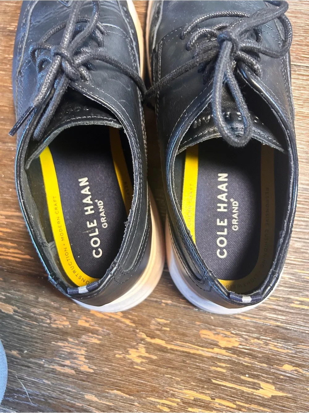 N/A black leather